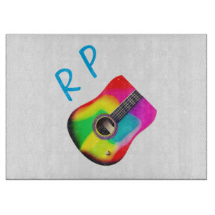 Planche À Découper Ajouter votre nom texte brun acoustique guitare co