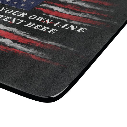 Planche À Découper Ajouter votre propre texte sur grunge American fla (Coin)