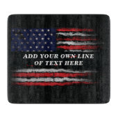 Planche À Découper Ajouter votre propre texte sur grunge American fla (Devant)