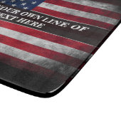 Planche À Découper Ajouter votre texte sur le drapeau américain (Coin)