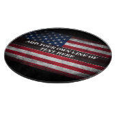 Planche À Découper Ajouter votre texte sur le drapeau américain (Coin)