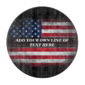Planche À Découper Ajouter votre texte sur le drapeau américain (Devant)