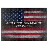 Planche À Découper Ajouter votre texte sur le drapeau américain (Devant)
