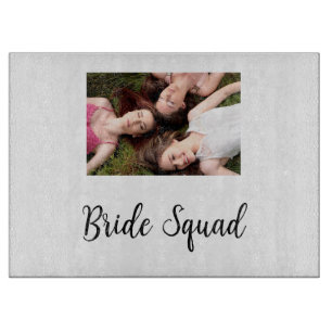 Planche À Découper Ajoutez votre nom photo bridesmaid squad marié par