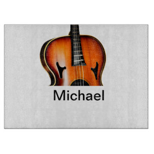 Planche À Découper Ajoutez votre nom texte brun amateur de violon mus