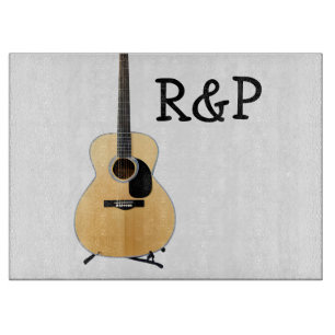 Planche À Découper Ajoutez votre nom texte guitare acoustique marron
