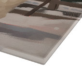 Planche À Découper Akita Chien dans Noël de neige (Coin)