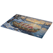 Planche À Découper Akita Christmas Boat Holiday (Coin)