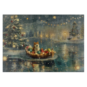 Planche À Découper Akita Christmas Festive Voyage