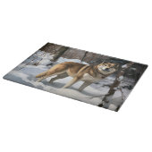 Planche À Découper Akita Laisser Neige Noël (Coin)