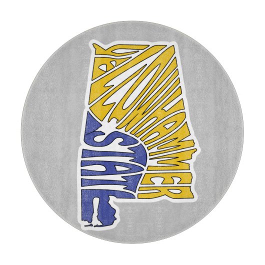 Planche À Découper Alabama surnom Word Art (Devant)