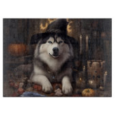 Planche À Découper Alaskan Malamute Citrouilles Halloween effrayant (Devant)