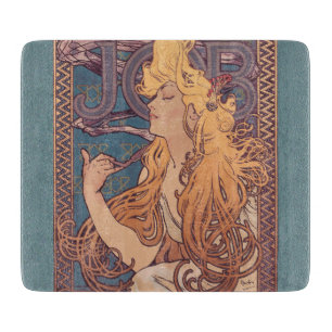Planche À Découper Alfonse Mucha Job Art Nouveau femme