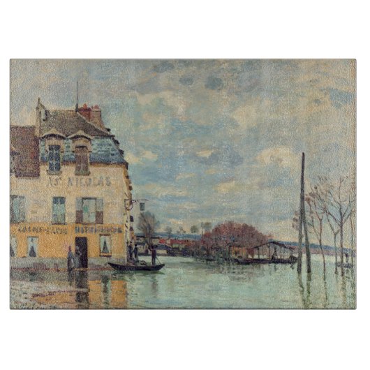 Planche À Découper Alfred Sisley - Inondation à Port-Marly 1872 (Devant)