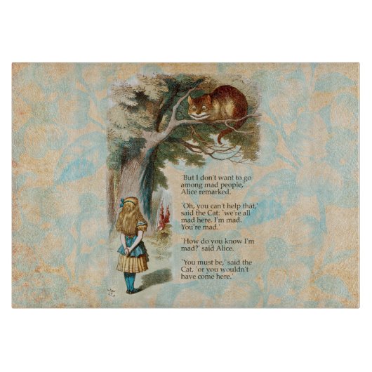 Planche À Découper Alice au pays des merveilles Cheshire Cat Mad (Devant)