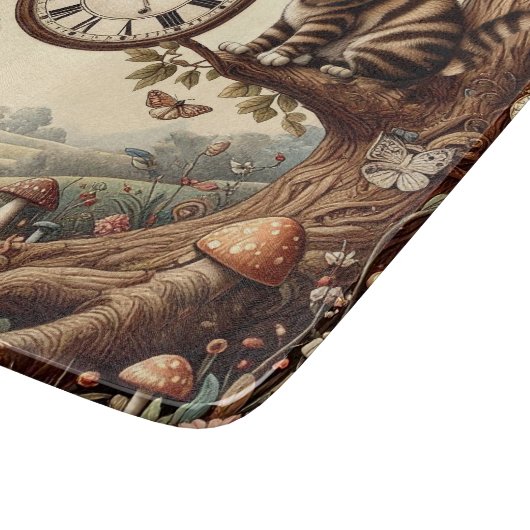 Planche À Découper Alice & Cheshire Cat: Whimsical Wonderland Fantasy (Coin)