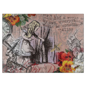 Planche À Découper Alice rideau absurdité merveilleux classique