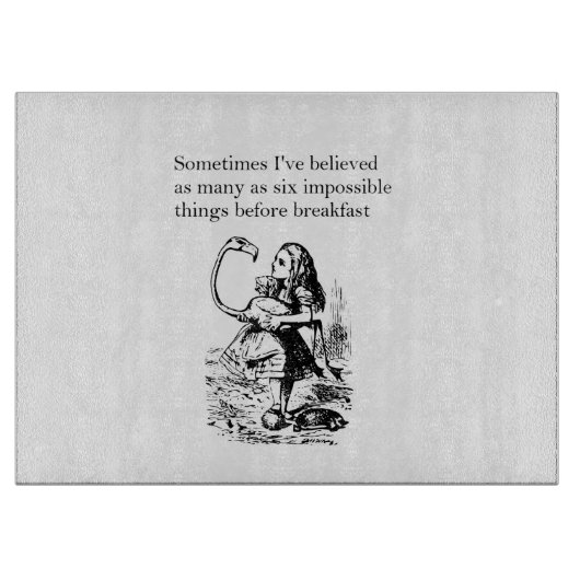 Planche À Découper Alice, six choses impossibles (Devant)