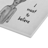 Planche À Découper Alien gris, je veux croire (Coin)