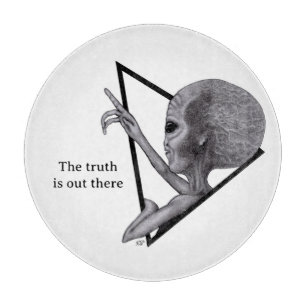 Planche À Découper Alien gris, la vérité est là