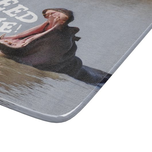 Planche À Découper Alimentez-moi ! Hippopotame (Coin)