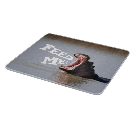 Planche À Découper Alimentez-moi ! Hippopotame (Coin)