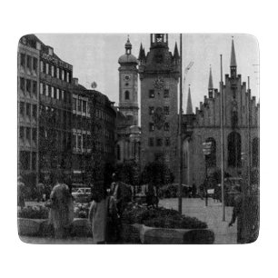 Planche À Découper Allemagne vintage Église de Munich Marienplatz