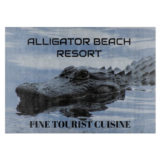 Planche À Découper Alligator Beach Resort Verre (Devant)