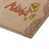 Planche À Découper Aloha hawaïen apparence bois sculpté (Coin)