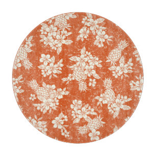 Planche À Découper Aloha Spirit : Hibiscus-Ananas Harmonie.