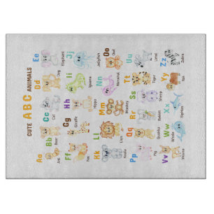 Planche À Découper Alphabet Animaux ABC Animaux mignons