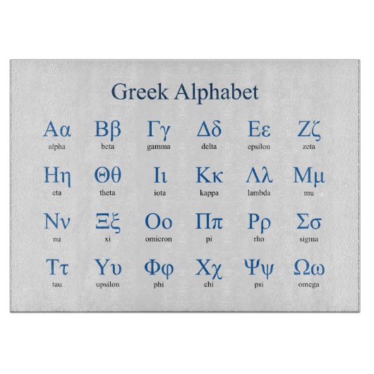Planche À Découper Alphabet grec (Devant)