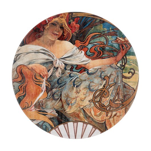 Planche À Découper Alphonse Mucha Biscuits Lefevre Utile Speckled De (Devant)