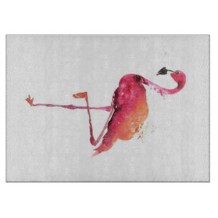 Planche À Découper Amateurs de Flamant rose aquarelle Amoureux de F