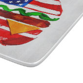 Planche À Découper America Burger (Peinture Blanche No. 1) (Coin)