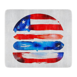Planche À Découper America Burger (Peinture Blanche No. 3)