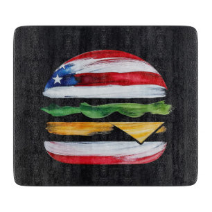 Planche À Découper America Burger (Peinture noire n° 2)