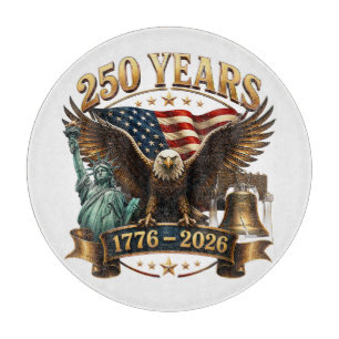 Planche À Découper Américain 250e anniversaire USA Patriotique 4 juil