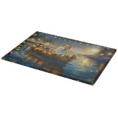 Planche À Découper American Akita Christmas Festive Voyage (Coin)