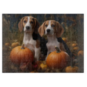 Planche À Découper American Anglais Foxhound Puppy Automne Delight (Devant)