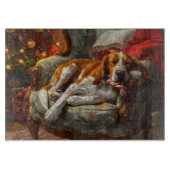 Planche À Découper American English Foxhound Chien Festif de Noël (Devant)