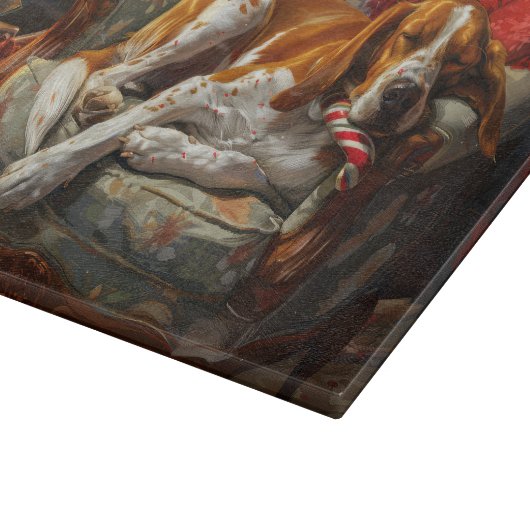 Planche À Découper American English Foxhound Chien Festif de Noël (Coin)