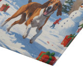 Planche À Découper American English Foxhound Noël Festive Neige (Coin)