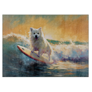 Planche À Découper American Eskimo Beach Surf Peinture