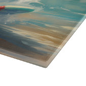 Planche À Découper American Staffordshire Beach Surf Peinture (Coin)