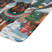 Planche À Découper American Staffordshire Christmas Snow Holiday (Coin)