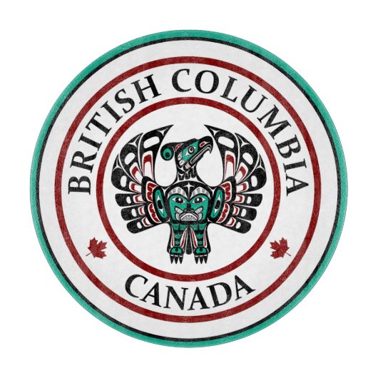 Planche À Découper Amérindien Noir Haida Art Thunderbird (Devant)