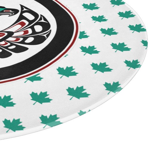 Planche À Découper Amérindien Noir Haida Art Thunderbird (Coin)