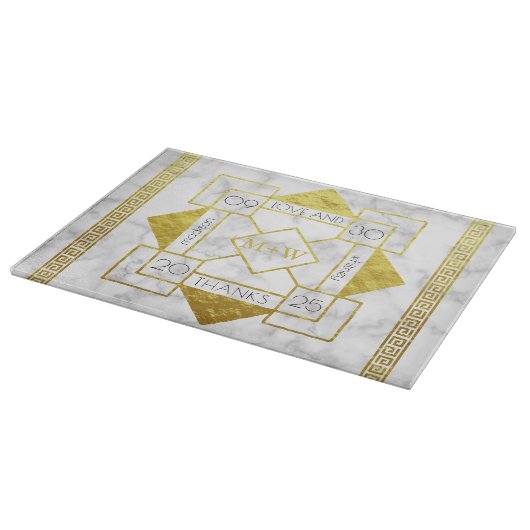 Planche À Découper Amour et mercis d'art déco épousant la feuille (Coin)