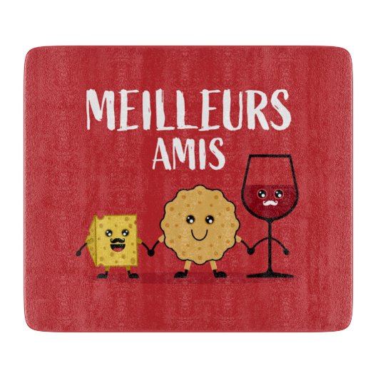 Planche À Découper Amoureux de fromage français Cutting Board (Devant)